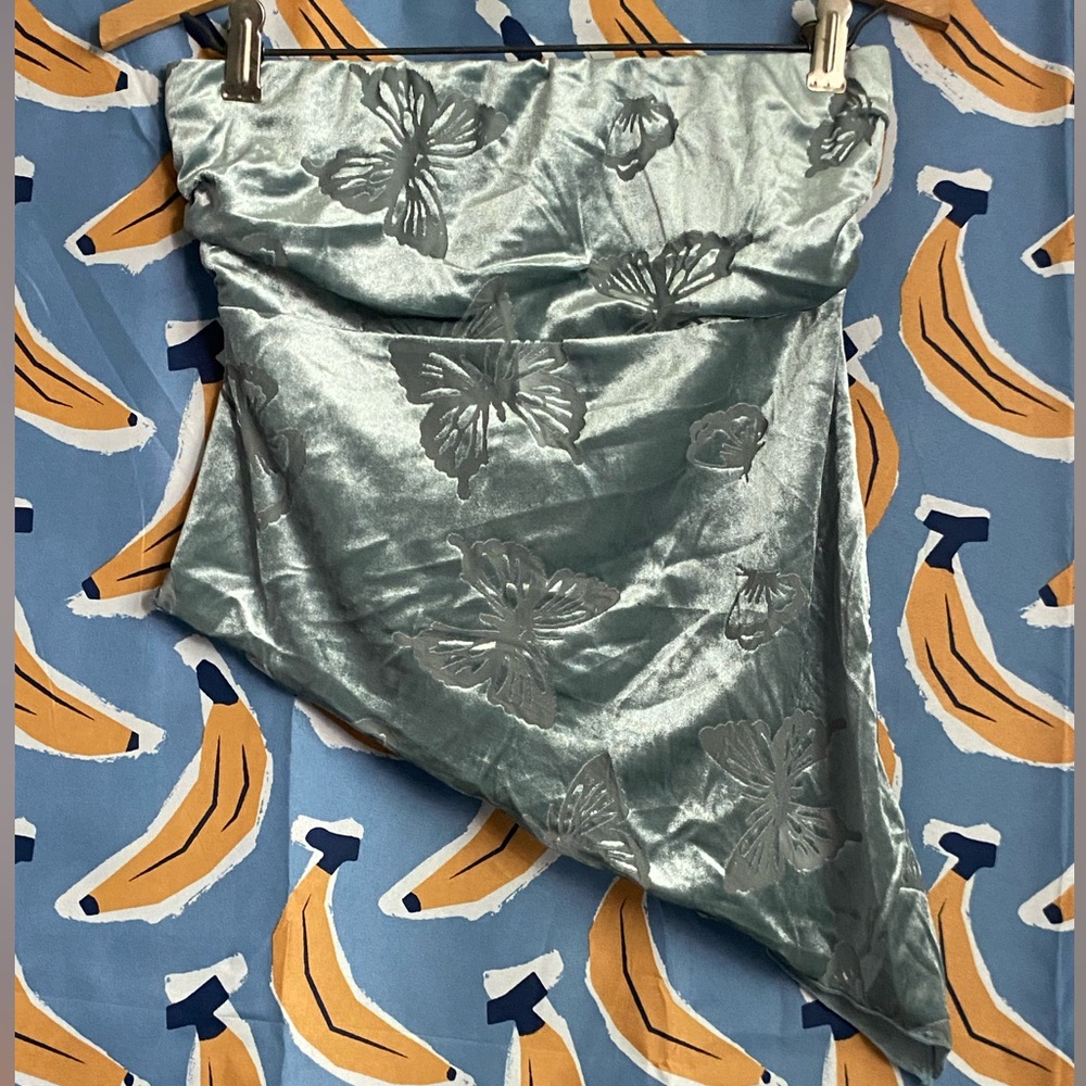 Urban Outfitters - Turquoise Asymmetrical Sleeveless Blouse